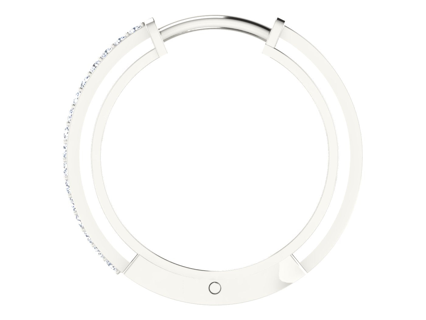 Nidal Jewels | Linear Lace Diamond & White Gold Hoops - Nidal Jewels